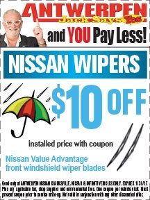 Wiper Blades Special! at Antwerpen Nissan Service in Clarksville, MD